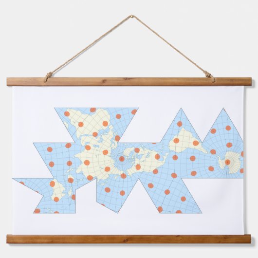 Dymaxion projectie met Tissot's indicator Hangend Wandkleed (Voorkant)