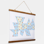 Dymaxion projectie met Tissot's indicator Hangend Wandkleed (Gebogen)