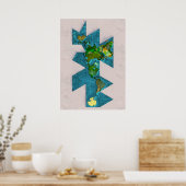 Dymaxion Wereldkaart Poster (Keuken)