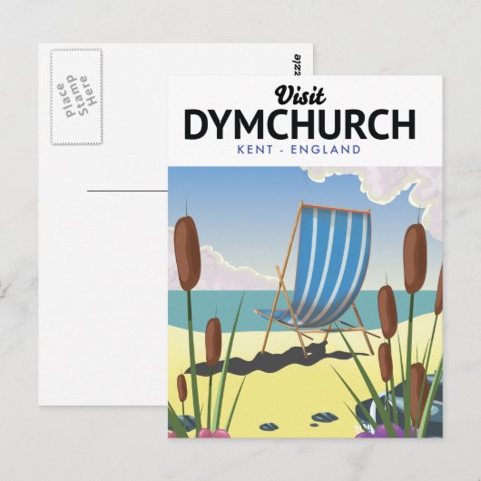 DymChurch Kent seaway-reisposter Briefkaart (Voorkant / Achterkant)