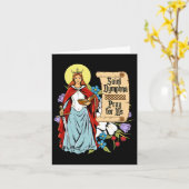 Dymphna Zuiverheid Lily Patron Saint Mental Health Kaart (Gele Bloem)