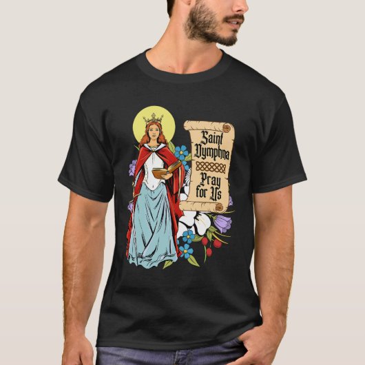 Dymphna Zuiverheid Lily Patron Saint Mental Health T-shirt (Voorkant)
