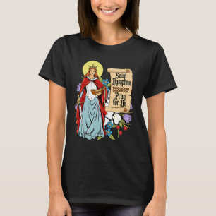 Dymphna Zuiverheid Lily Patron Saint Mental Health T-shirt
