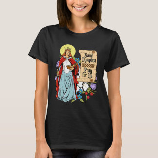 Dymphna Zuiverheid Lily Patron Saint Mental Health T-shirt