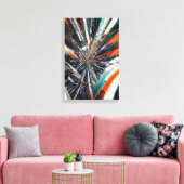 Dynamic Abstract Burst – Geometrische explosiekuns Canvas Afdruk (Insitu (Woonkamer))