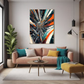 Dynamic Abstract Burst – Geometrische explosiekuns Perfect Poster