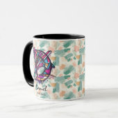 Dynamic Abstract Monogram Mok - D voor Daniel (Voorkant links)