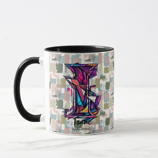 Dynamic Abstract Monogram Mok - I voor Isaac (Links)