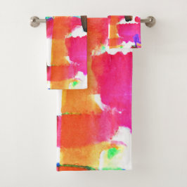 Dynamic Abstract Pattern in Art Bad Handdoek