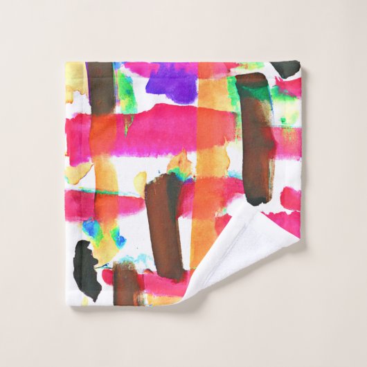Dynamic Abstract Pattern in Art Bad Handdoek (Wasdoekje)