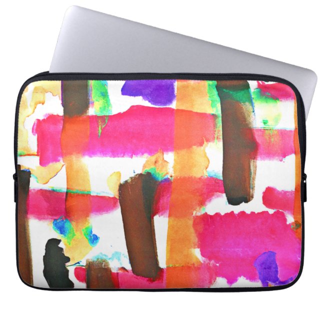Dynamic Abstract Pattern in Art Laptop Sleeve (Voorkant)