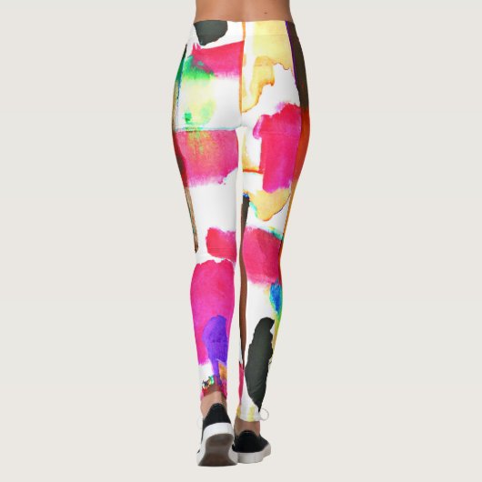 Dynamic Abstract Pattern in Art Leggings (Achterkant)