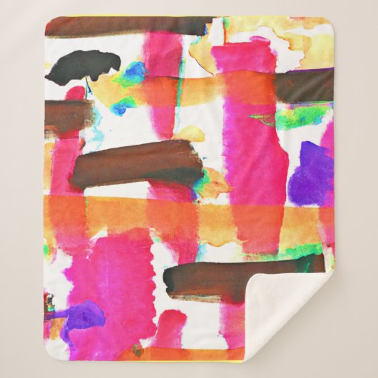Dynamic Abstract Pattern in Art Sherpa Deken (Voorkant)