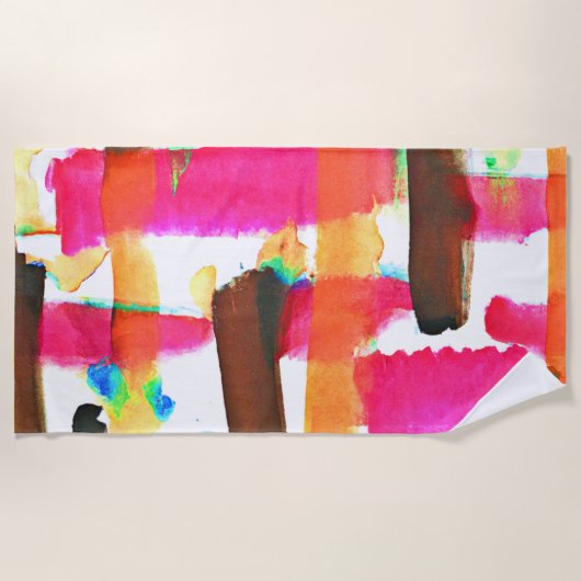 Dynamic Abstract Pattern in Art Strandlaken (Voorkant)