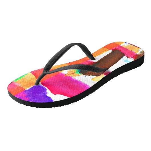 Dynamic Abstract Pattern in Art Teenslippers (Schuin)