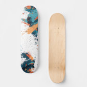 Dynamic Abstract Splatter - Modern Minimalist Persoonlijk Skateboard (Voorkant)