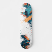 Dynamic Abstract Splatter - Modern Minimalist Persoonlijk Skateboard (Voorkant)