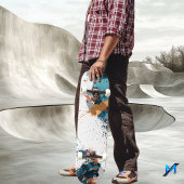 Dynamic Abstract Splatter - Modern Minimalist Persoonlijk Skateboard