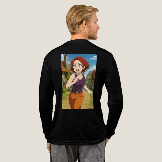 Dynamic Anime Action & Adventure  Tri-Blend Shirt (Achterkant)