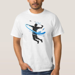 Dynamic Badminton Smash Silhouette – Custom T-shirt