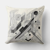 Dynamic Black & White Geometry Kussen (Voorkant)