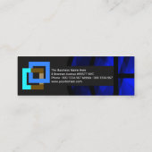 Dynamic Blue Polygon Global Logistics Manager Mini Visitekaartje (Achterkant)