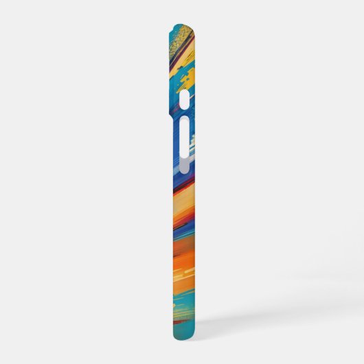 Dynamic Brushstroke Modern Art iPhone 16 Hoesje (Linkerkant)