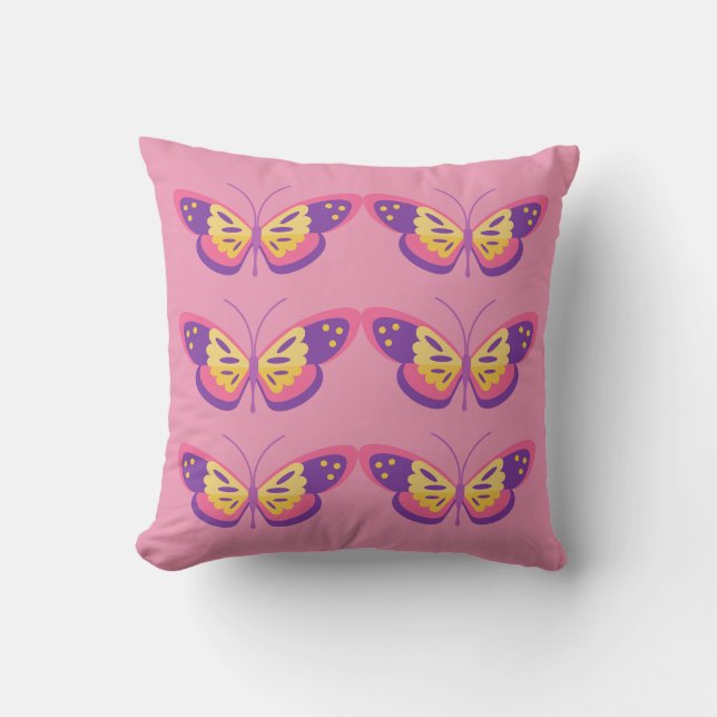 Dynamic Butterfly Swirl Pillow Kussen (Voorkant)