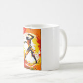 Dynamic Capoeira Moderne Abstracte Kunst uit Brazi Koffiemok (Voorkant rechts)