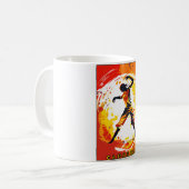 Dynamic Capoeira Moderne Abstracte Kunst uit Brazi Koffiemok (Voorkant links)