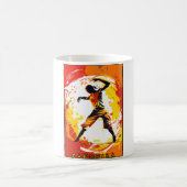 Dynamic Capoeira Moderne Abstracte Kunst uit Brazi Koffiemok (Center)
