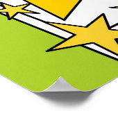 Dynamic Cartoon Comic Book Style Stemschool Poster (Hoek)