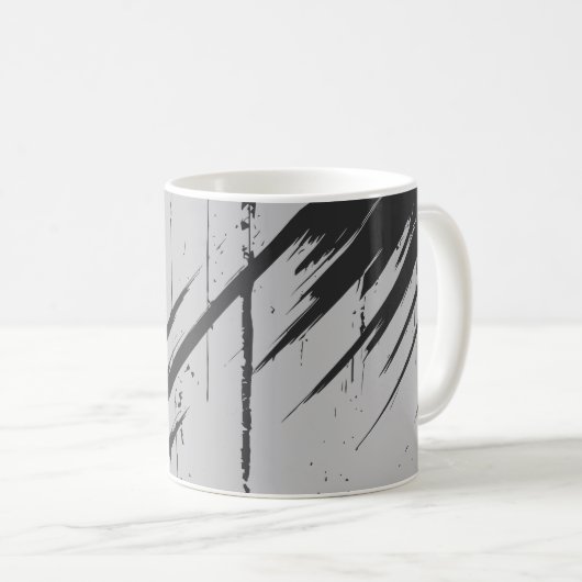 Dynamic Chaos of Black Strokes Koffiemok (Voorkant rechts)