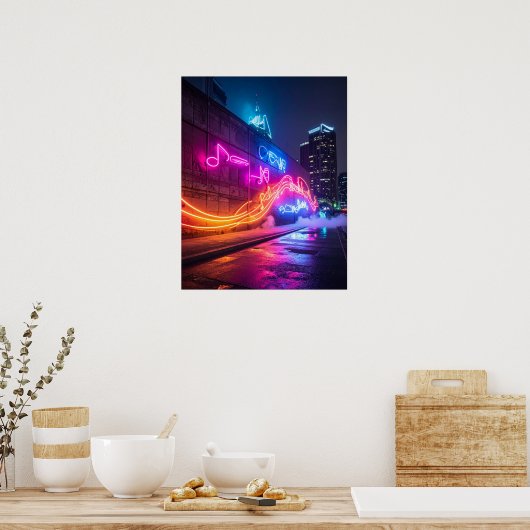 Dynamic City Wall Art Poster (Keuken)