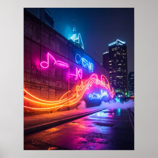 Dynamic City Wall Art Poster