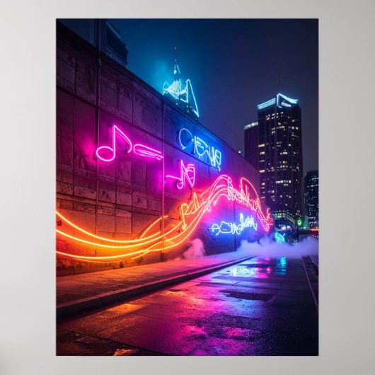 Dynamic City Wall Art Poster (Voorkant)