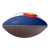 Dynamic Colorado State Flag Graphic op een American Football (Gedraaid 90)