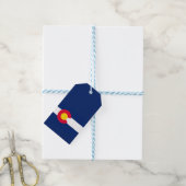 Dynamic Colorado State Flag Graphic op een Cadeaulabel (Met Touw)