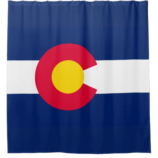 Dynamic Colorado State Flag Graphic op een Douchegordijn (Voorkant)
