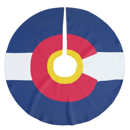 Dynamic Colorado State Flag Graphic op een Kerstboom Rok (Voorkant)