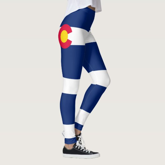 Dynamic Colorado State Flag Graphic op een Leggings (Rechts)