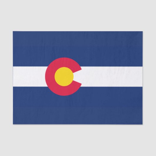 Dynamic Colorado State Flag Graphic op een Tissuepapier (Voorkant)