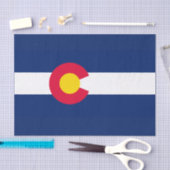 Dynamic Colorado State Flag Graphic op een Tissuepapier (Craft)