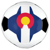 Dynamic Colorado State Flag Graphic op een Voetbal (Gedraaid)