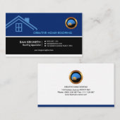 Dynamic Concise Retro Column Roofing Specialist Visitekaartje (Voorkant / Achterkant)