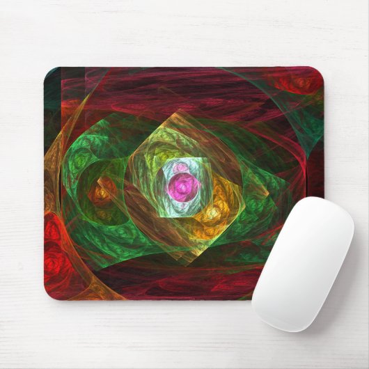 Dynamic Connections Abstract Art Mousepad Muismat (Met muis)