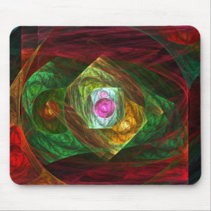 Dynamic Connections Abstract Art Mousepad Muismat