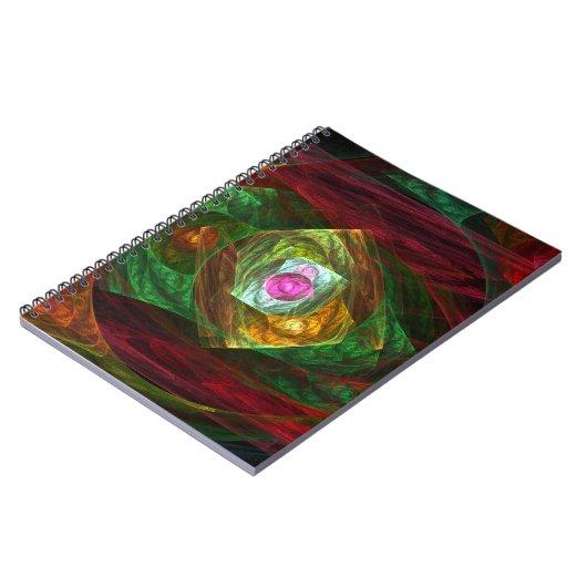 Dynamic Connections Abstract Art Notitieboek (Linkerzijde)