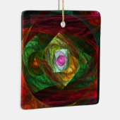 Dynamic Connections Abstract Art Square Ornament (Rechts)