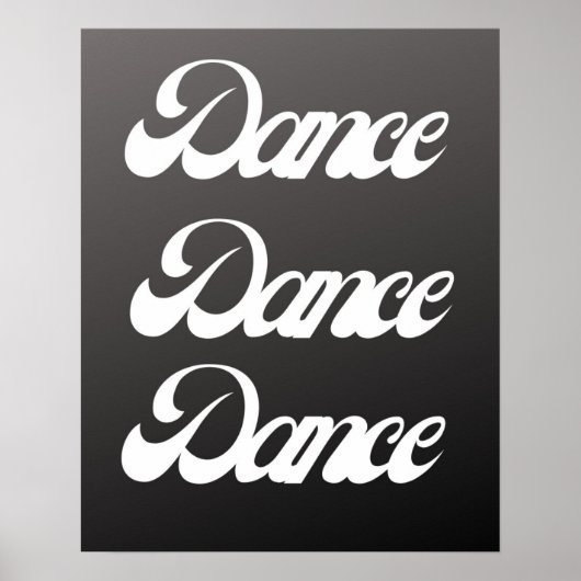 Dynamic Dance Typography – Motivatie muurkunst Poster (Voorkant)